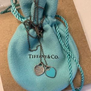 Tiffany Mini Double Heart Tag Pendant
